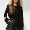 Trendyol X Sagaza Studio Black Waistband Sweatshirt