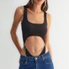 Trendyol X Zeynep Tosun Black Chain Detailed High Leg Body