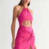 Trendyol X Zeynep Tosun Pink Chain Detailed Cut Out Body