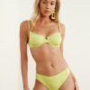 Trendyol Zöld Neon Texturált Bikini alsó
