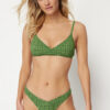 Trendyol Zöld Texturált V Cut Bikini alsó