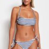 Trendyol csíkos kötött normál lábú bikini alsó