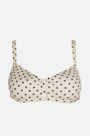 Trendyol fehér pöttyös bikini felső