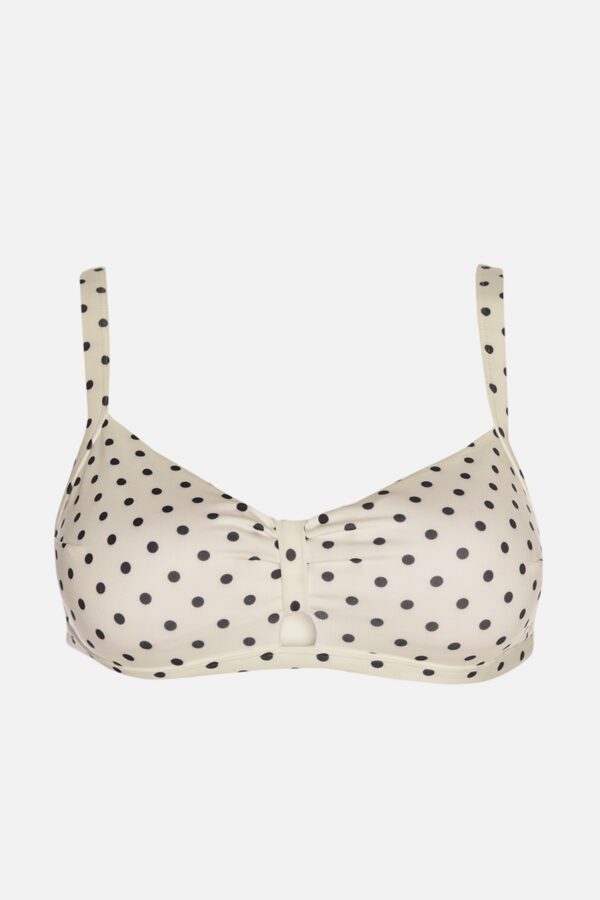 Trendyol fehér pöttyös bikini felső