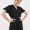 Trendyol fekete cipzáras részletes szőtt jumpsuit