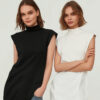 Trendyol fekete-fehér dupla csomag turtleneck tunika