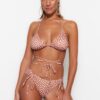 Trendyol geometriai mintás alagút normál lábú bikini alsó