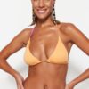 Trendyol narancssárga háromszög kiegészítő texturált bikini felső