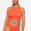 Trendyol narancssárga súlyzó nyakú dekoltázs bikini felső