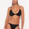 Trendyol normál lábú bikini alsó fekete lánc kiegészítővel