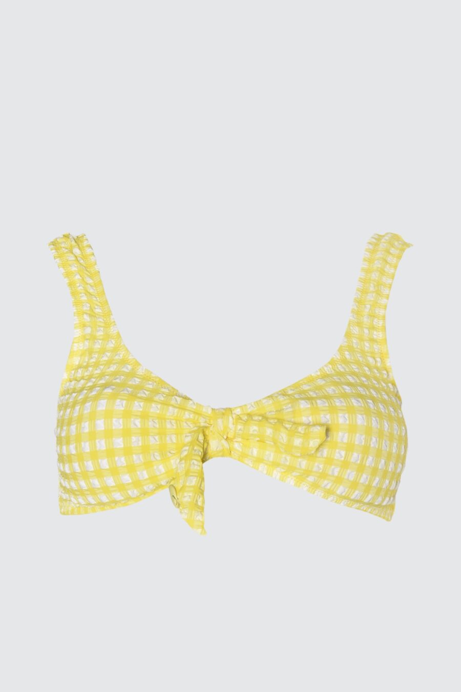 Trendyol sárga texturált bikini felső