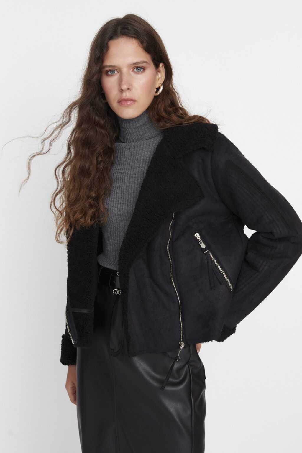Trendyol télikabát - Schwarz - Basic