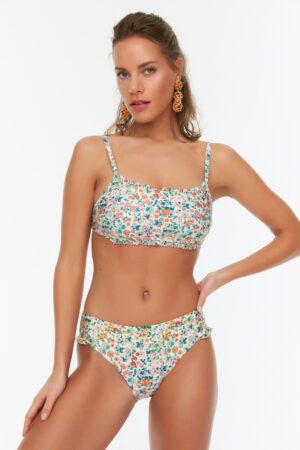 Trendyol virágmintás bralette sallangokkal