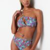Trendyol virágmintás kiegészítők Magas derék normál lábú bikini alsó