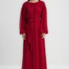 Trendyol x Kevser Sarıoğlu fukszia sifon estélyi ruha drapp vállövvel és drapériával