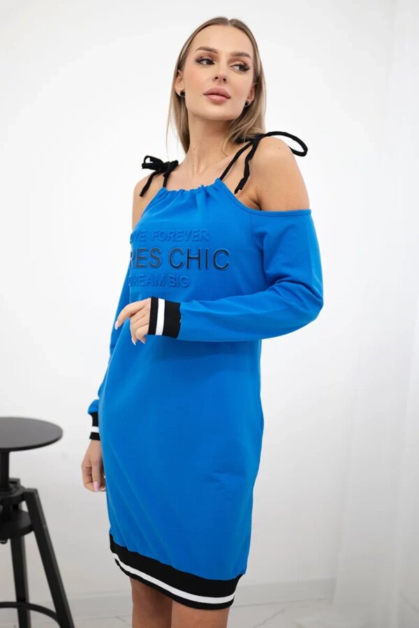 Tres Chic Dress Purple-Blue