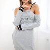 Tres Chic dress gray