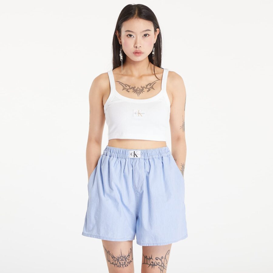 Trikó Calvin Klein Jeans Ribbed Cotton Bralette Top Bright White XL-alacsony-ár