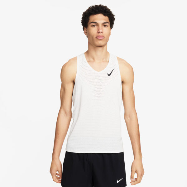 Trikó Nike AeroSwift Men's Dri-FIT ADV Running Singlet Summit White/ Black L-alacsony-ár