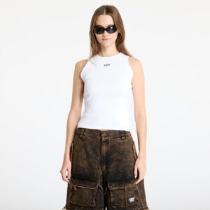 Trikó Off-White Off Stamp Rib Round Tank Top White/ Black M-alacsony-ár