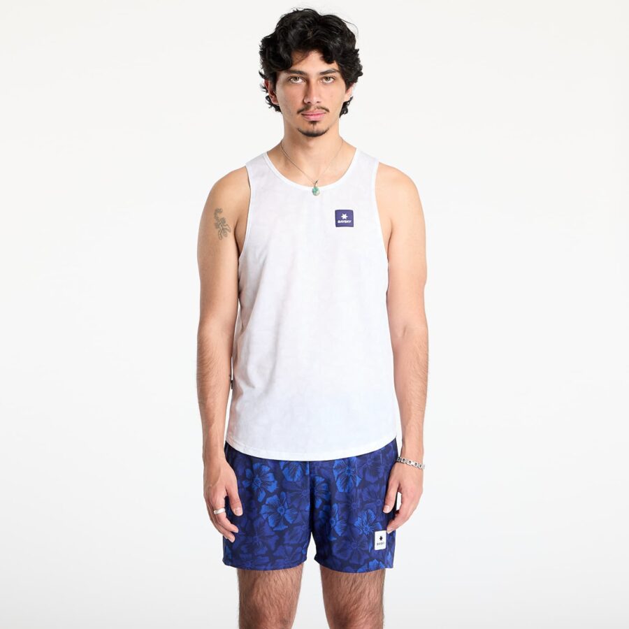 Trikó SAYSKY Flower Combat Singlet White AOP S-alacsony-ár
