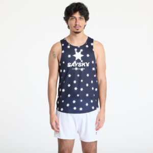 Trikó SAYSKY Star Combat Singlet Top Blue/ White Aop M-alacsony-ár
