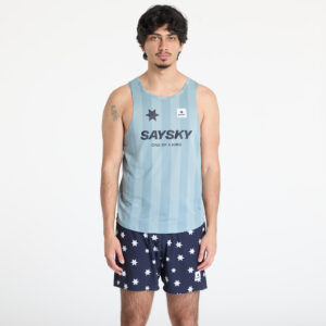 Trikó SAYSKY Stripe Combat Singlet Top Blue Aop S-alacsony-ár