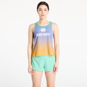 Trikó SAYSKY W Drip Dye Flow Air Singlet Purple Aop S-alacsony-ár
