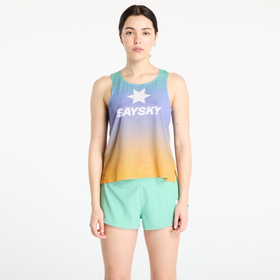 Trikó SAYSKY W Drip Dye Flow Air Singlet Purple Aop S-alacsony-ár