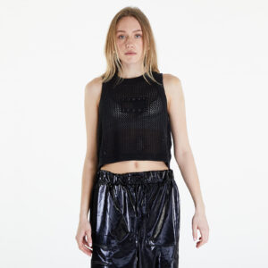 Trikó Tommy Jeans Open Stitch Flag Tank Top Black S-alacsony-ár