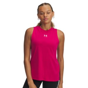Trikó Under Armour Rival Muscle Tank Shaded Fuchsia/ White XS-alacsony-ár