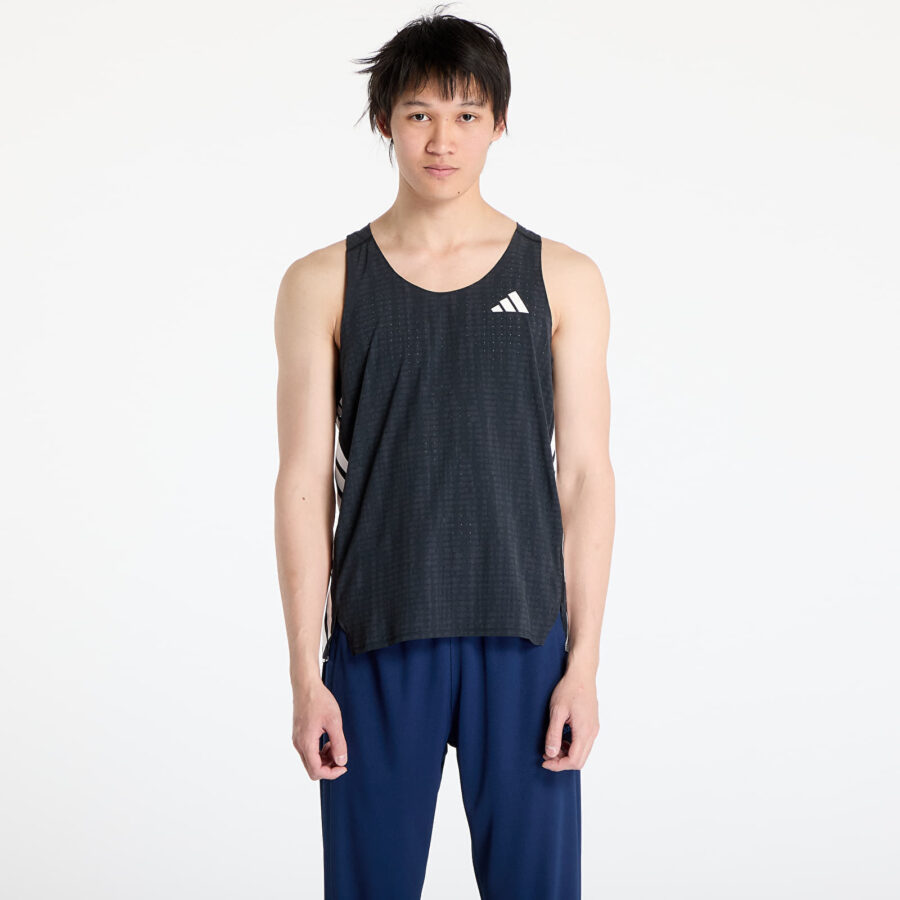 Trikó adidas Adizero Running Singlet Dark Grey/ Carbon/ Black S-alacsony-ár