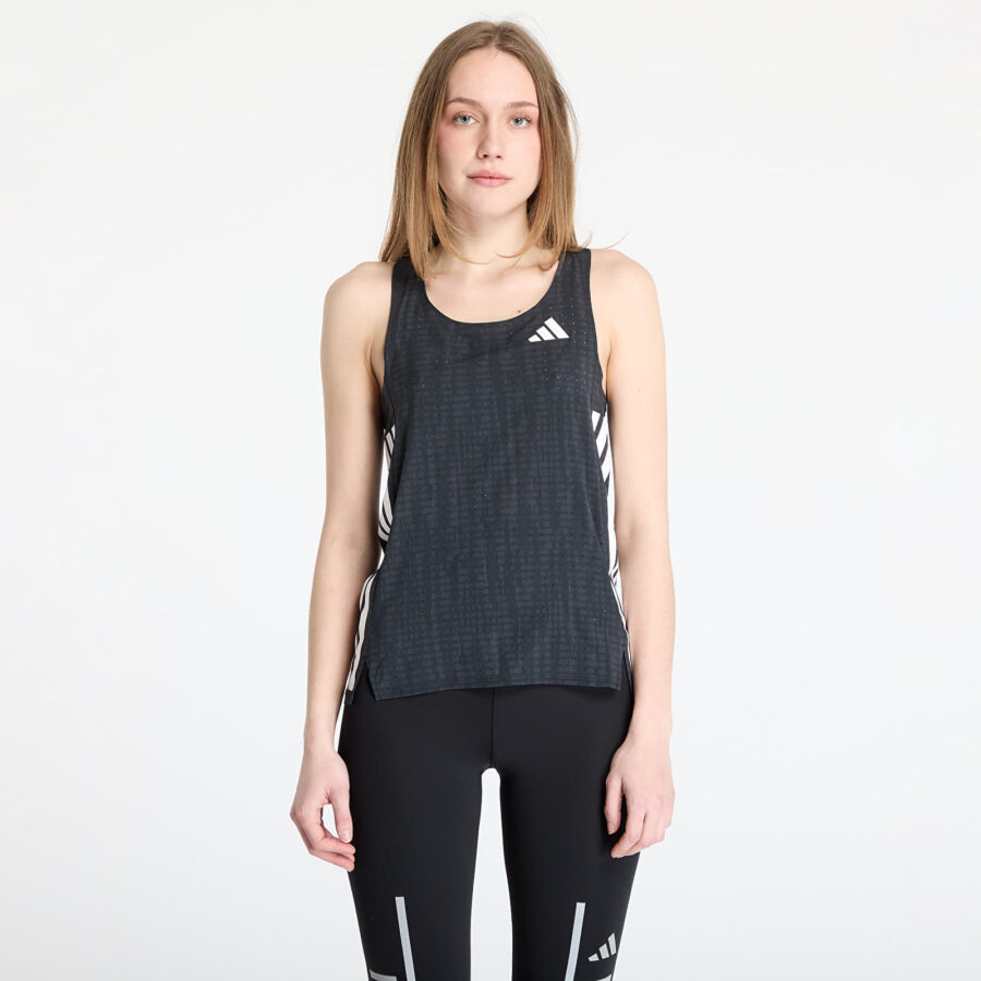 Trikó adidas Adizero Running Singlet Top Dark Grey/ Carbon/ Black XS-alacsony-ár
