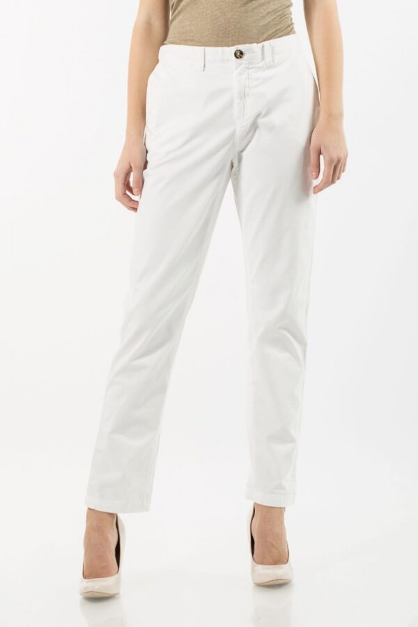 Trousers - TOMMY HILFIGER NEW JANET C1 RW CHINO GMD white