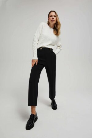 Trousers with a pleat