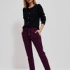 Trousers with a pleat
