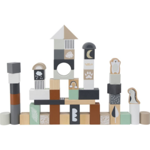 Tryco Wooden Block Set 50 pcs játék fából készült 24m+ 1 db-Ár