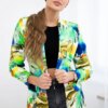 Turecki Cotton jacket with a colorful print green