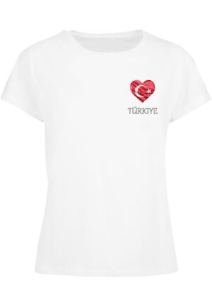 Turkey with a women's everyday t-shirt in white Turkey with a women's everyday t-shirt in white