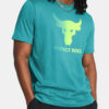 Turquoise Men's T-Shirt Under Armour UA Project Rock Payoff Graphic