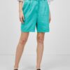 Turquoise linen shorts ONLY Caro - Women