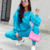 Turquoise sweatshirt Cocomore cmgBZ1260.R33