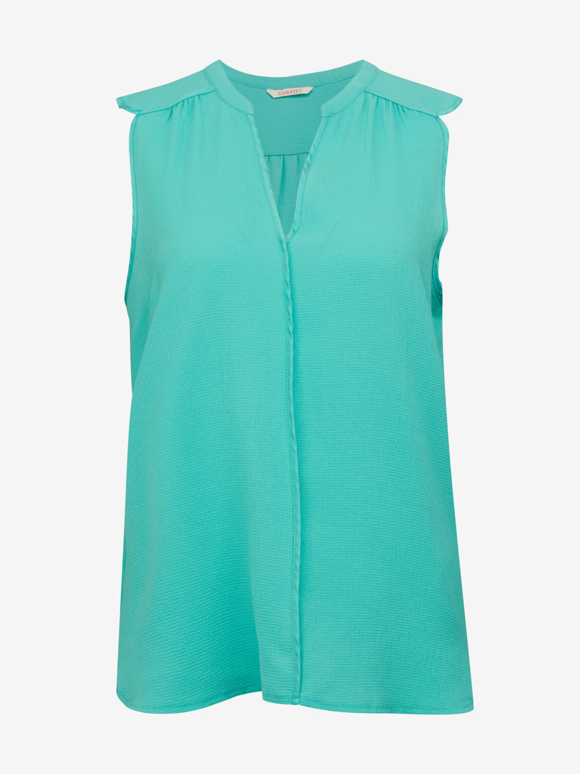 Turquoise women's blouse CAMAIEU