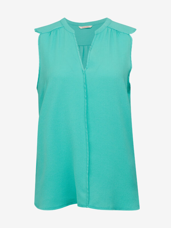 Turquoise women's blouse CAMAIEU