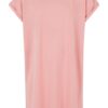 Turtle Extended Shoulder dress for girls - pink
