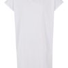 Turtle Extended Shoulder dress for girls - white