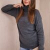 Turtleneck sweater dark gray