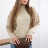 Turtleneck sweater in beige