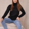 Turtleneck sweater made of graphite