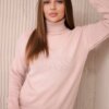Turtleneck sweater powder pink